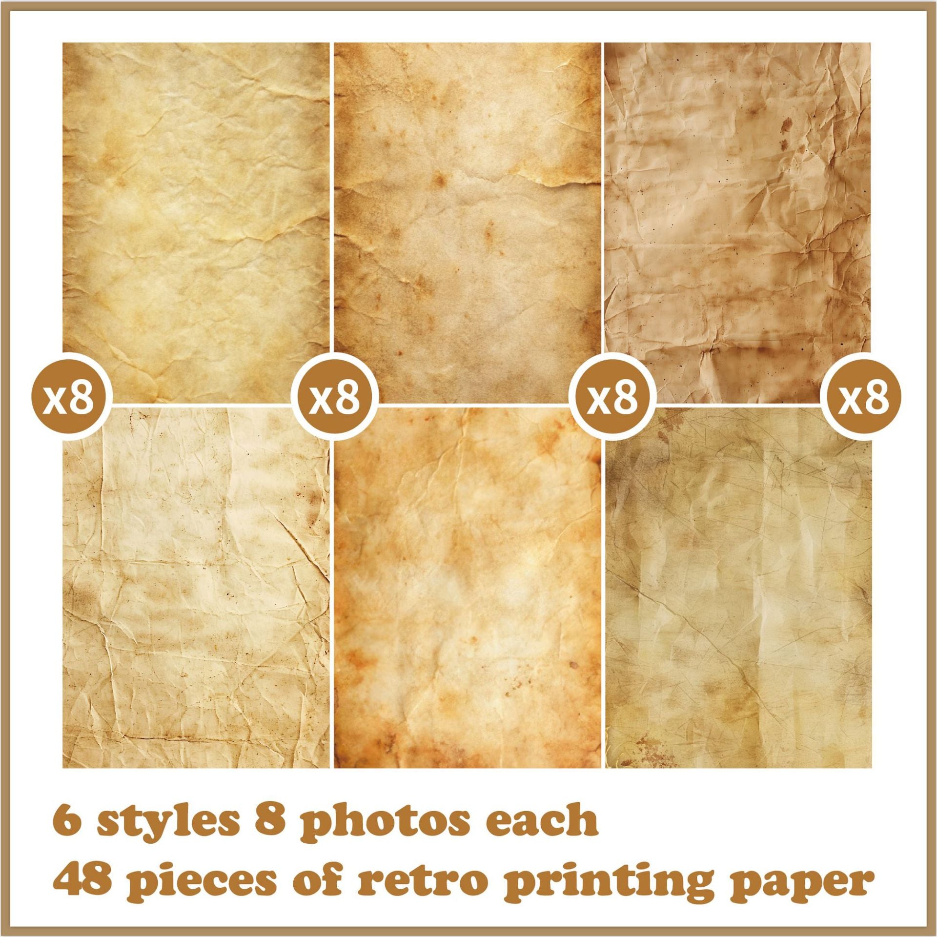 Retro A4 Letter Paper Double-Sided - 3 Options - ViktaShop