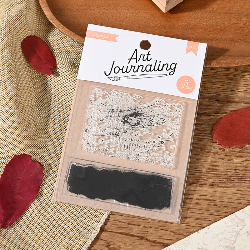 Cursive English Paragraph Silicone Seal – Transparent Literary Style Stamp, 3 Options - ViktaShop