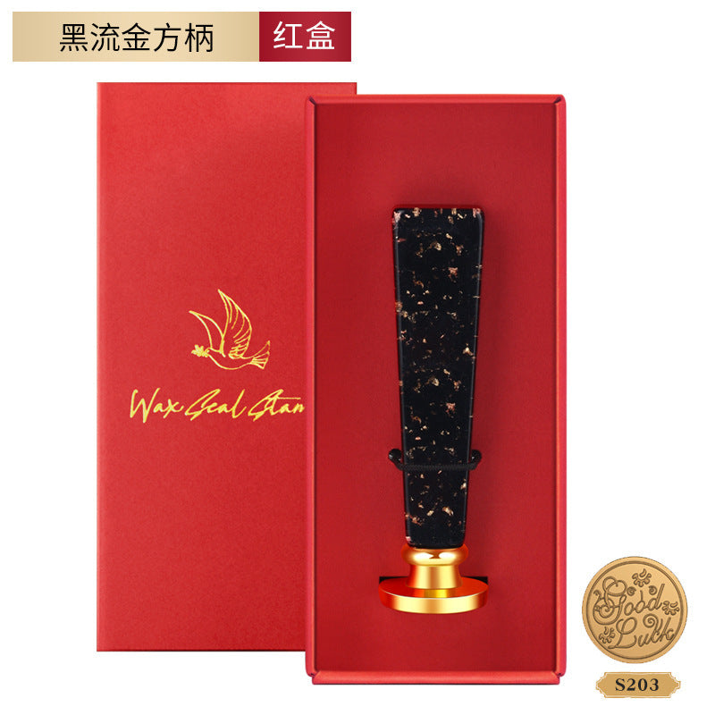 Vintage Lacquer Seal Stamp – Resin & Metal Multi-Style Detachable Handle - ViktaShop