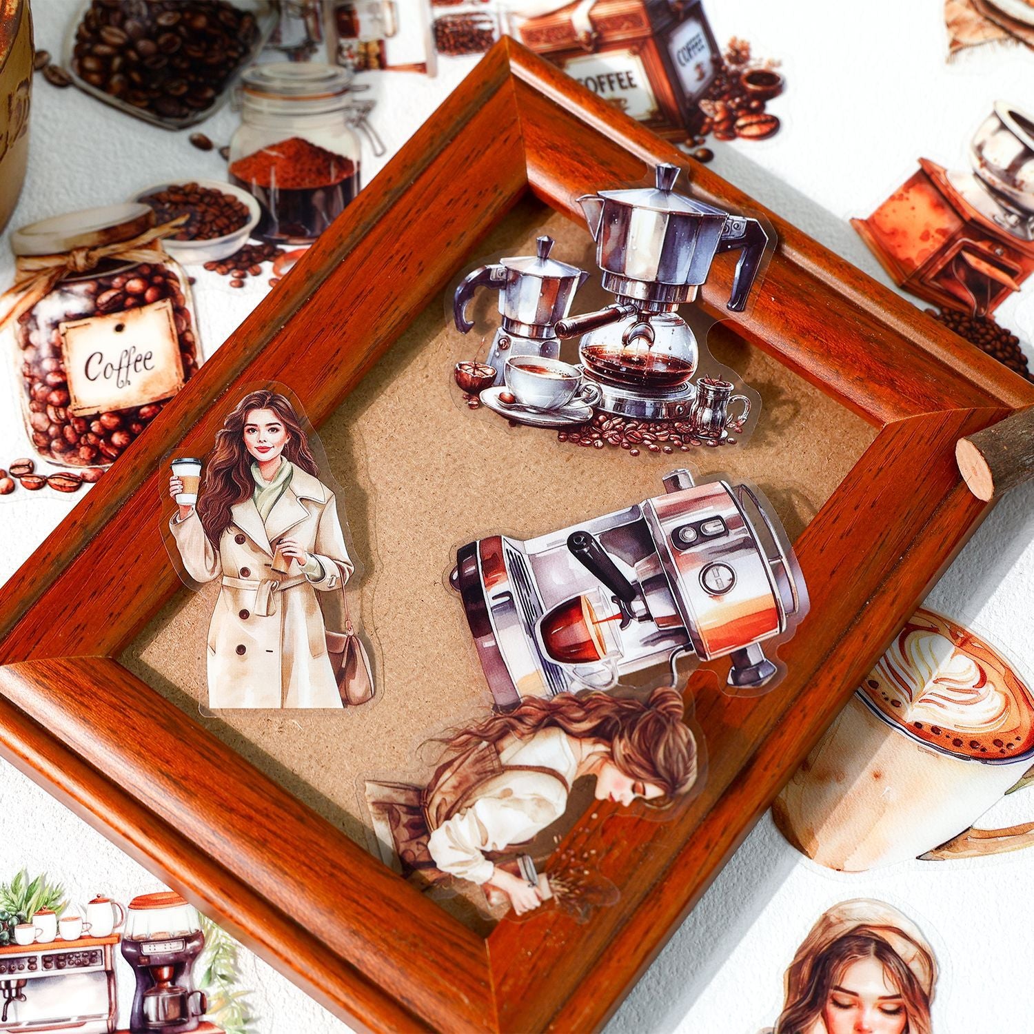 Coffee Life SeriesPet Stickers 20 Pieces in 6 Styles