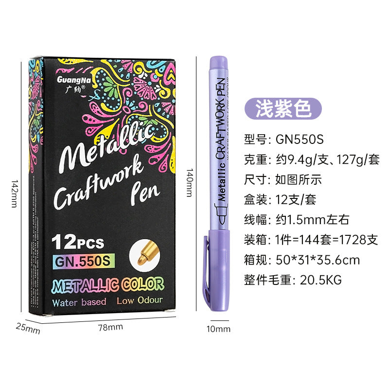 Color Metal Pen Set - Hard Tip Art Marker - ViktaShop