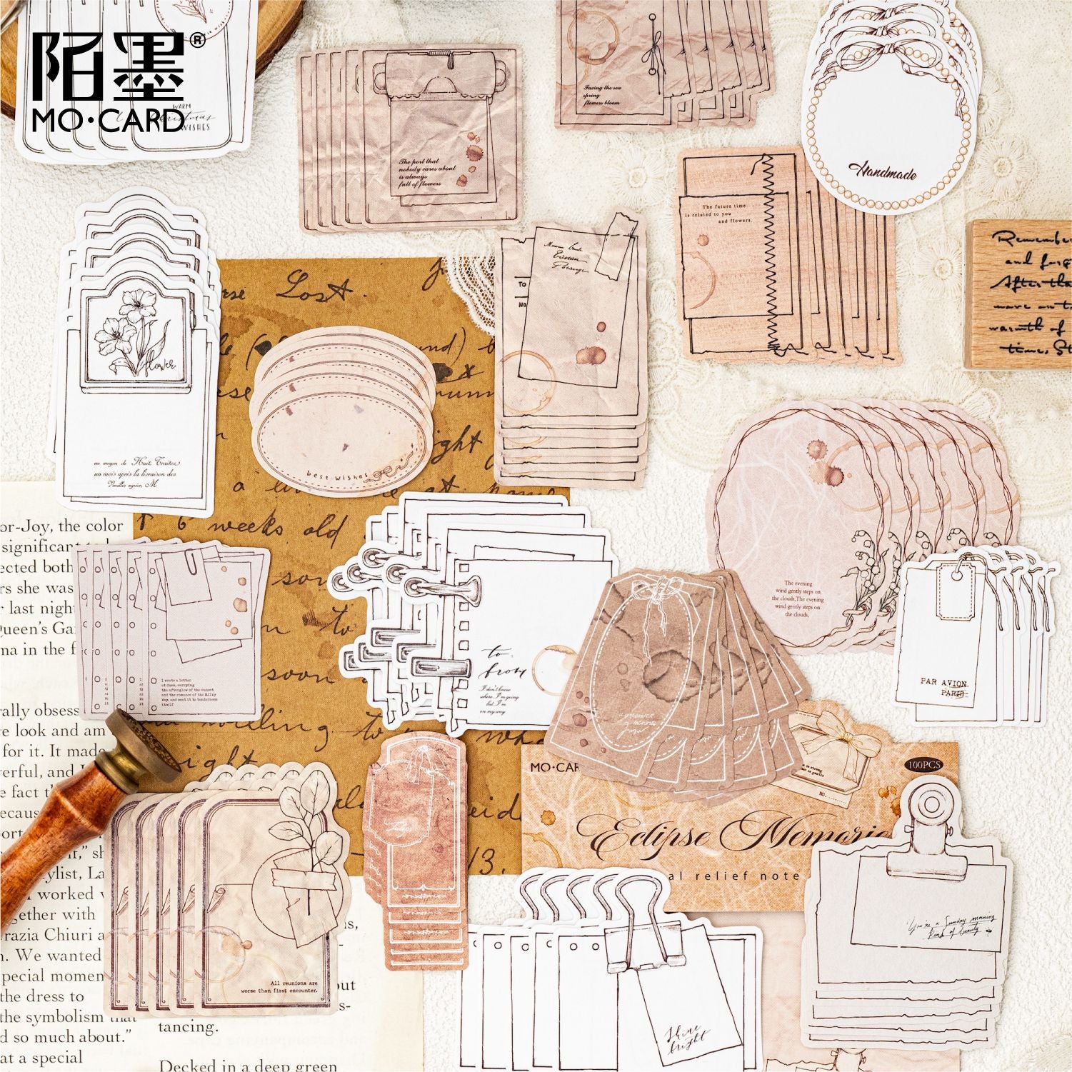 Paper Relief Embossed Note Material Package