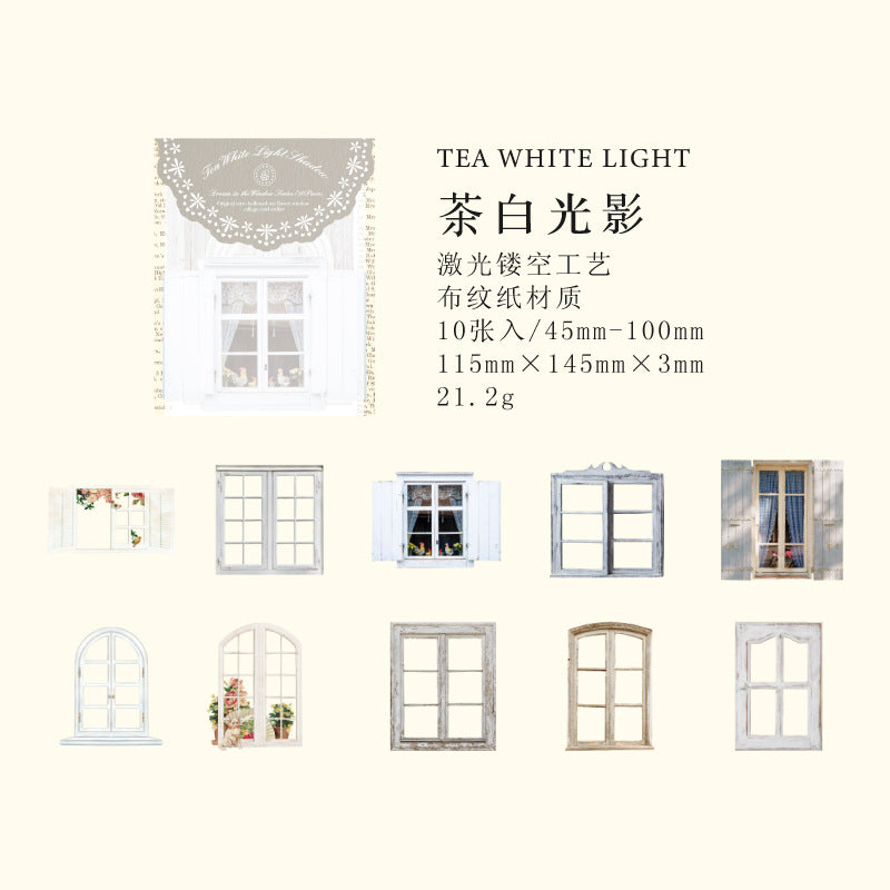 Vintage Hollow Flower Window Stickers, 10 Pcs - ViktaShop