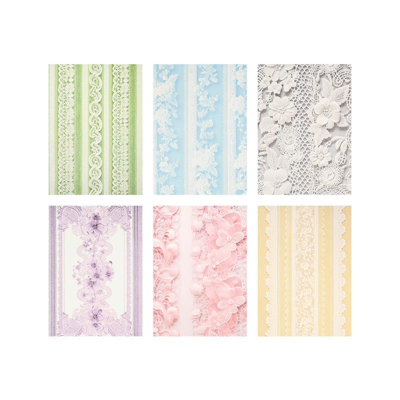 Dream Lace Series Material Paper - Retro Light Paper, 6 Options - ViktaShop