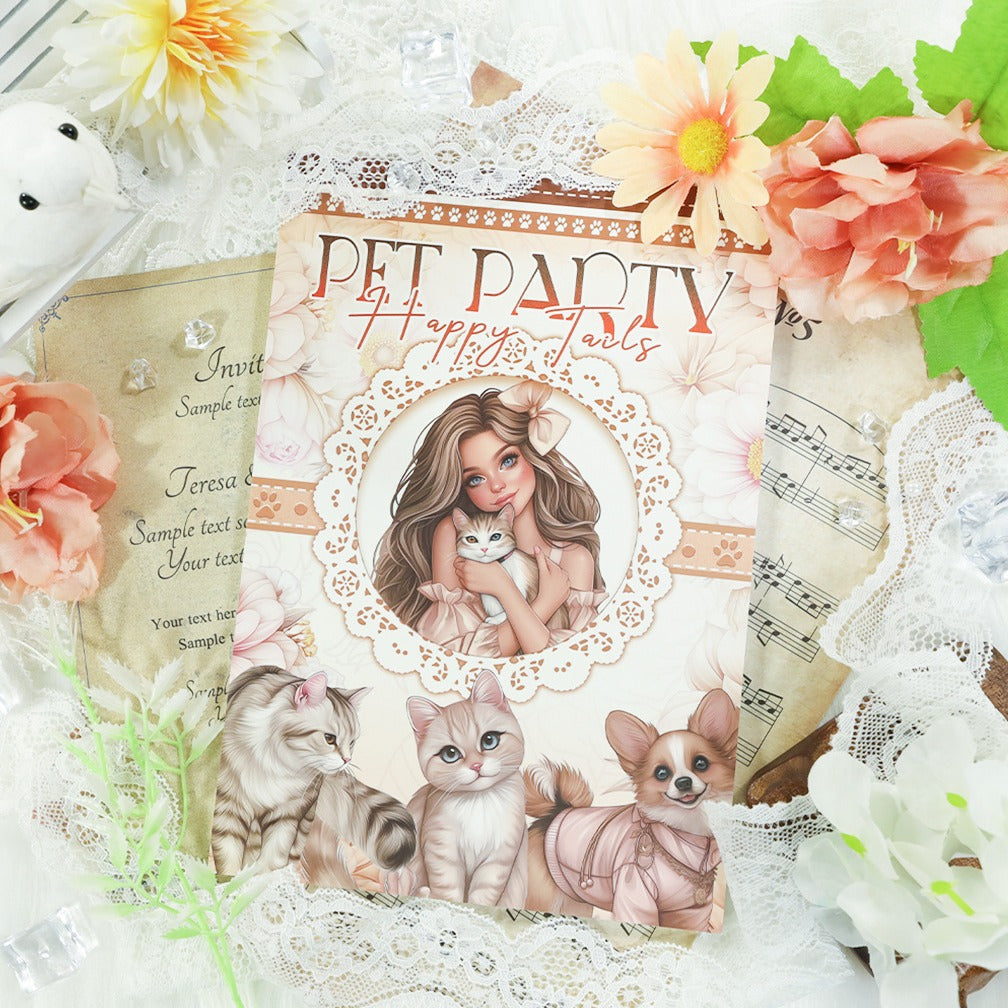 Christmas Retro Sticker Book – Flower PET Stickers - ViktaShop