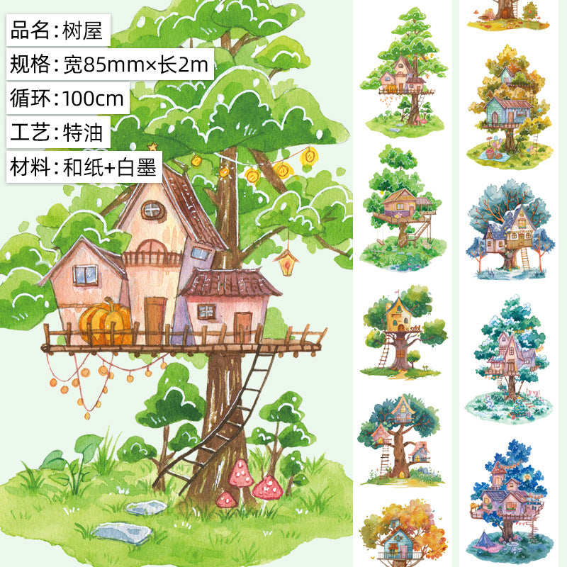 Fairy Tale Flower House PET Tape – 2 m - ViktaShop