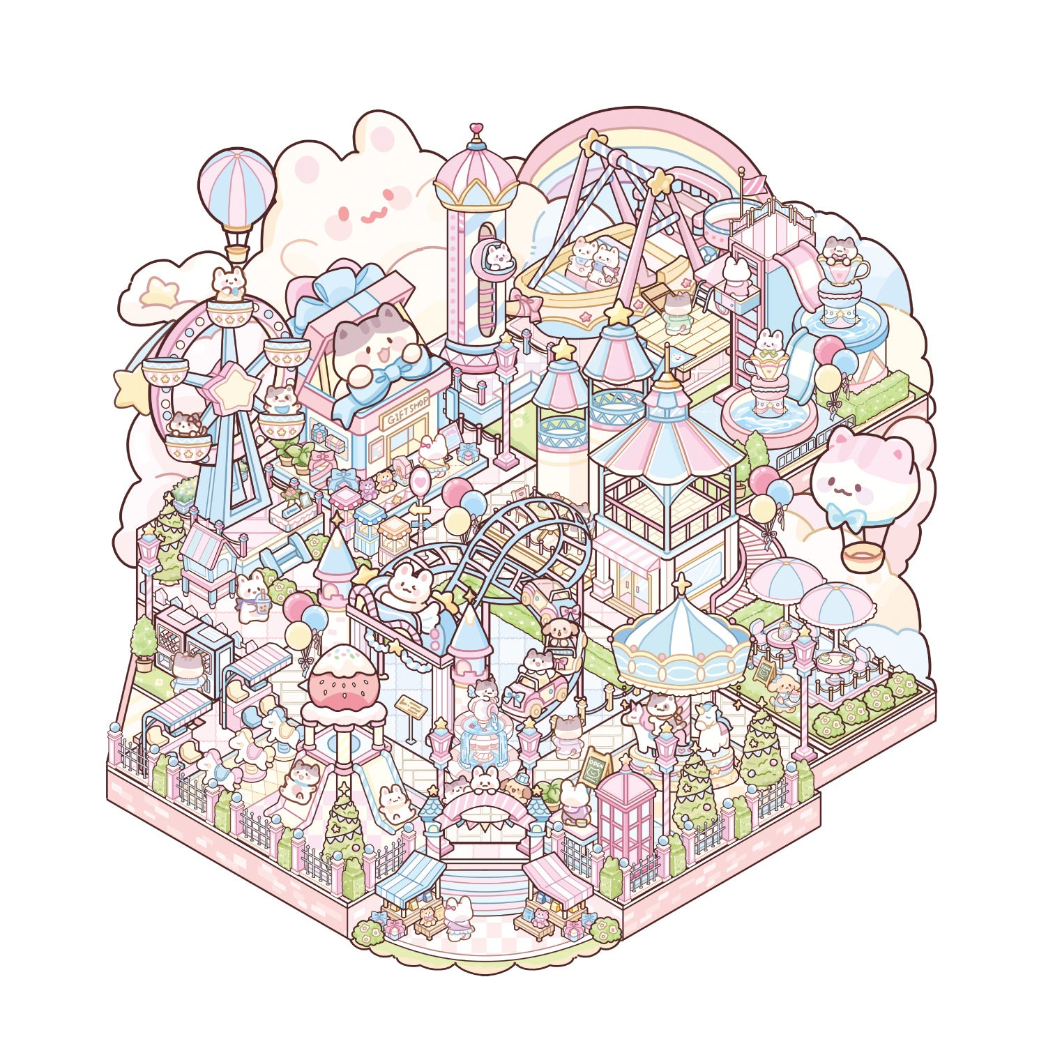Paper Trace - Miniature Landscape Stickers - ViktaShop