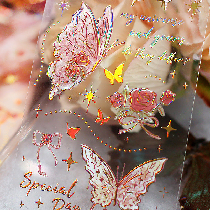 Letter Lover Hot Stamping Stickers – Star River Rose Poem Series, 4 Options
