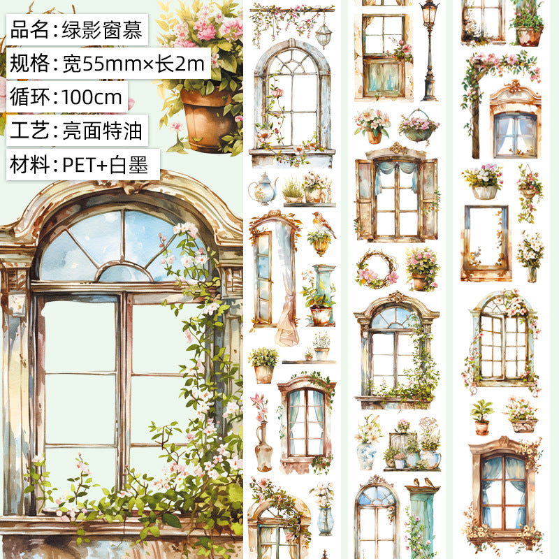 Fairy Tale Flower House PET Tape – 2 m - ViktaShop