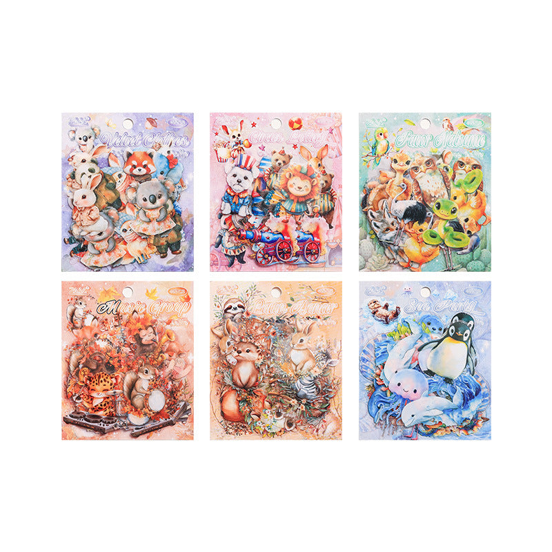 Cute Animal World DIY PET Sticker Pack, 6 Options - ViktaShop