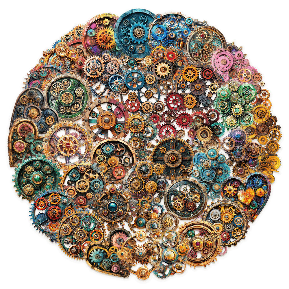 Time and Space Gear Stickers – Decorative Stickers for Scrapbooking, 50 Pcs - ViktaShop