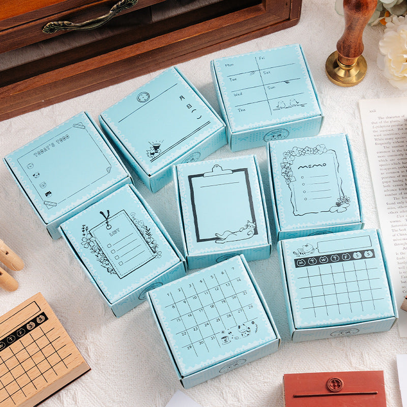 Hand Account Wooden Seal - Week, Month, Day Planner - ViktaShop