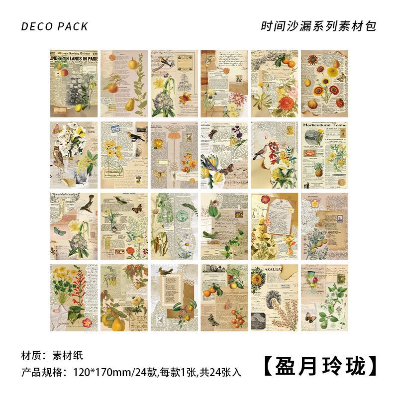 Retro decorative material paper