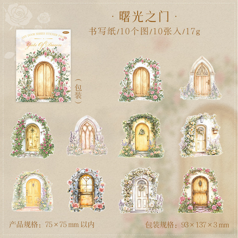 Sticker Pack - Any Door Series, Landscaping, Hard Card, 10 Pcs