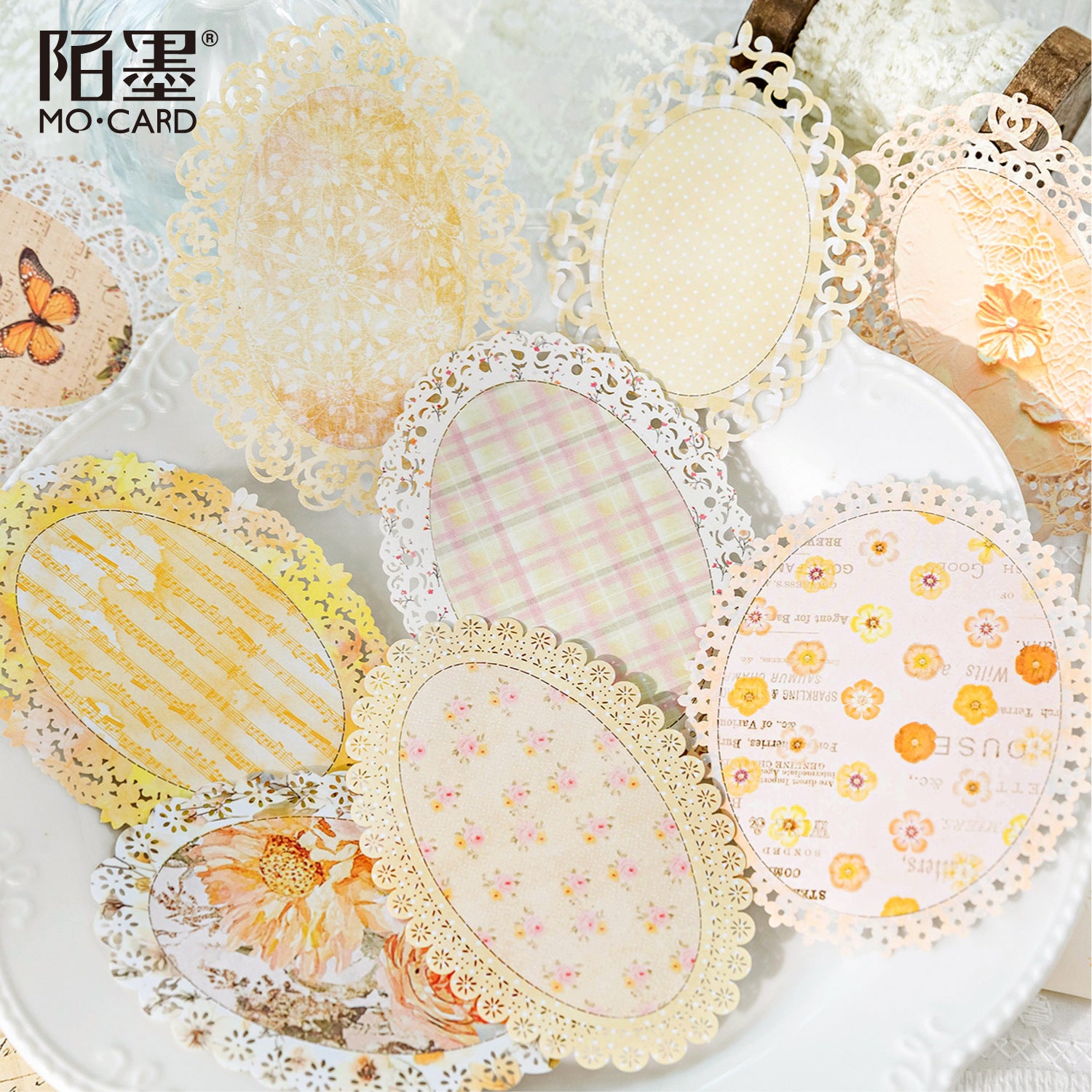 White Kraft Paper - Lace Flower Dream Series, 6 Options - ViktaShop