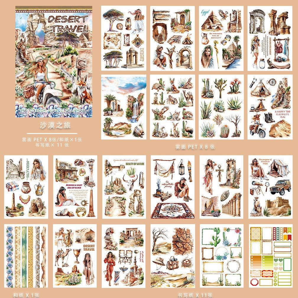 Magic Retro Art PET Sticker Book – European Character & Fairy Tale - ViktaShop