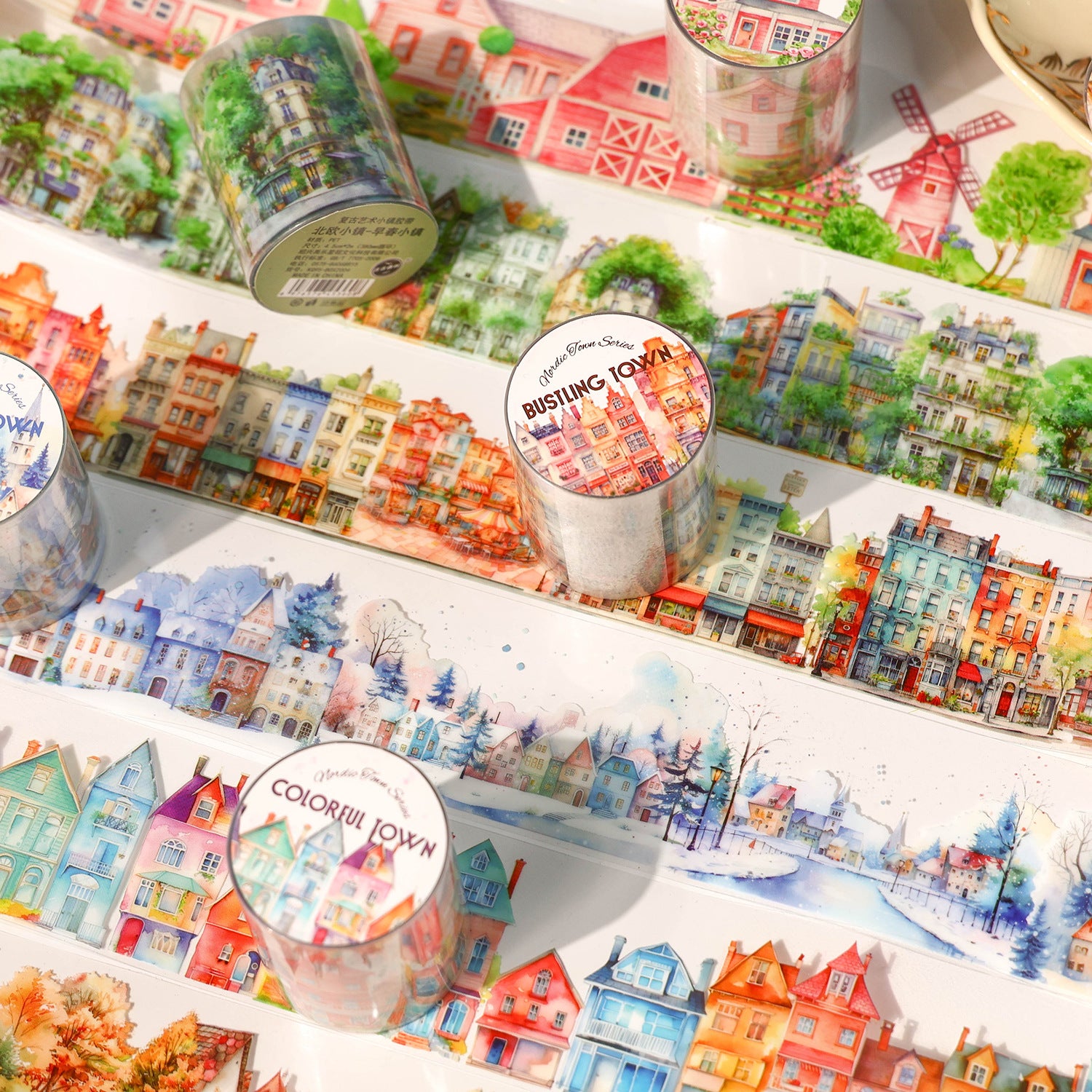 Ancient Forest PET Tape - Nordic Town Series, European Castle Theme, 2m - ViktaShop