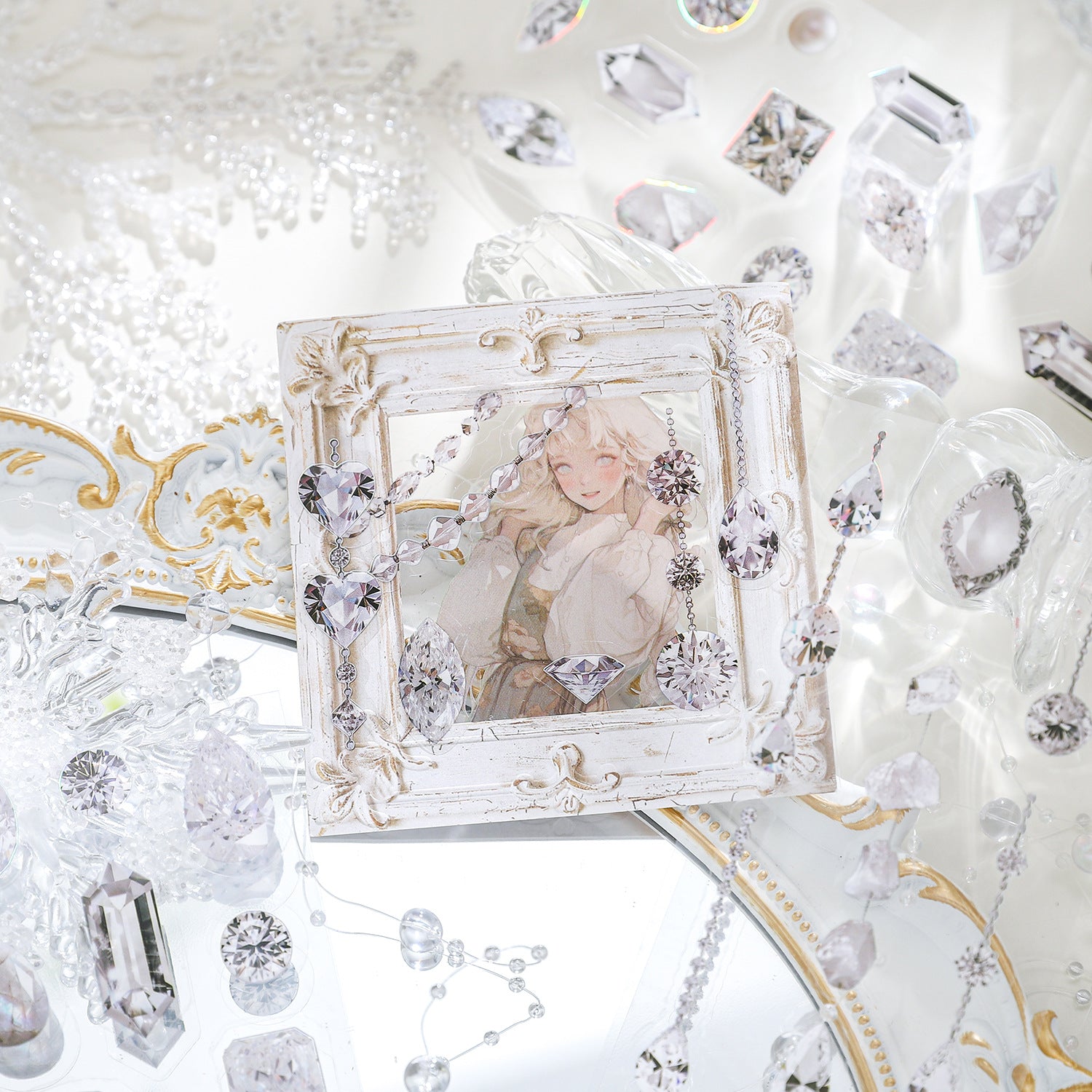 Brilliant Gemstone Hot Stamping, Crystal Stickers, 3 Pcs - ViktaShop
