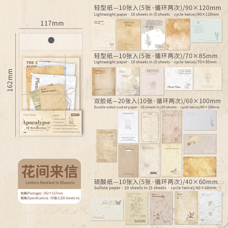 Memories Material Paper - Revelation Series, 10 Sheets - ViktaShop