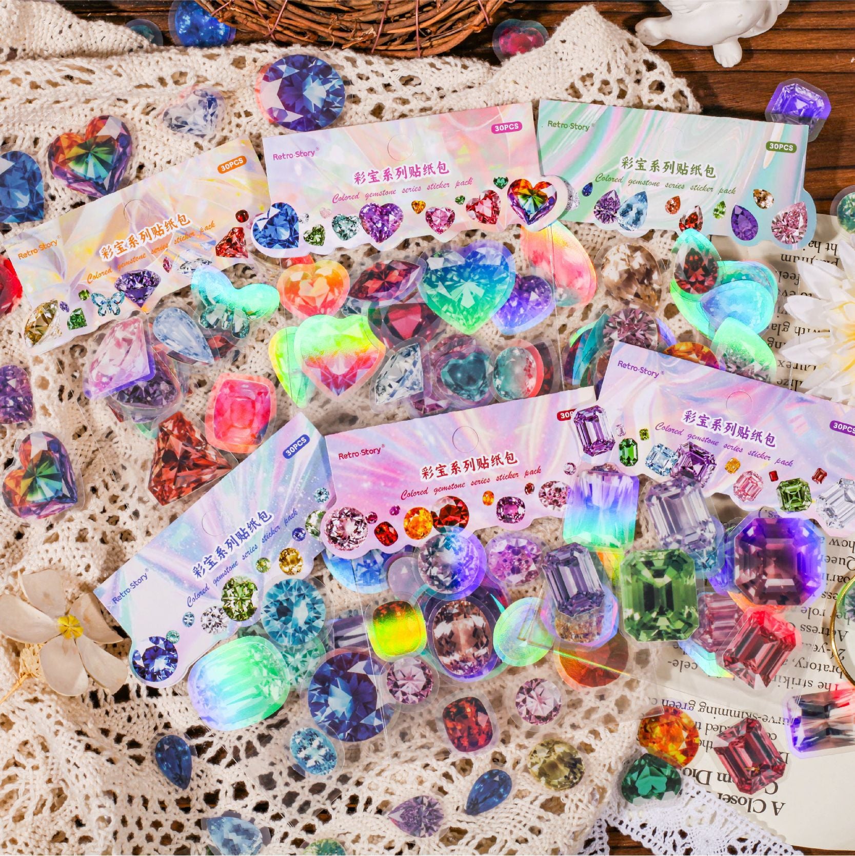 Gem Diamond Stickers - PET - ViktaShop