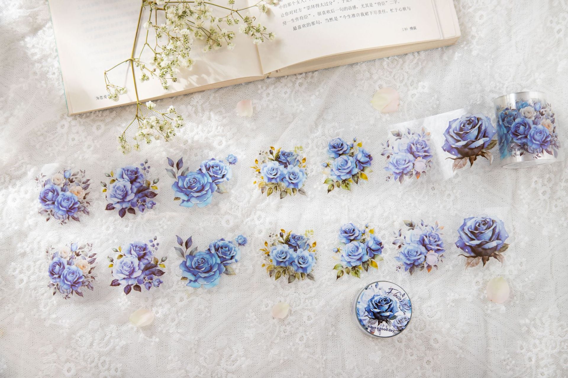 Vintage Flower PET Tape for Scrapbooking - ViktaShop