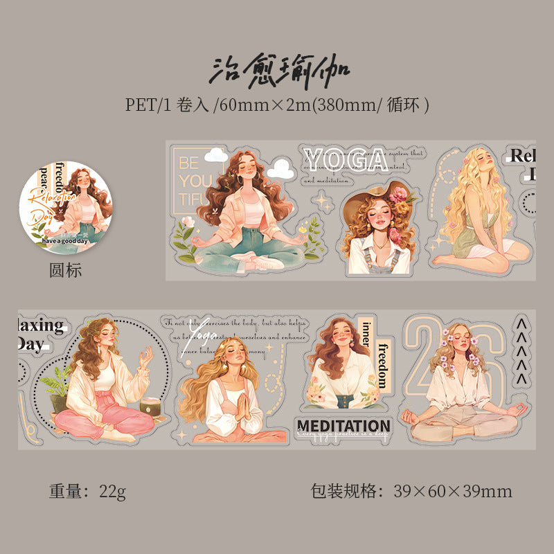 Character PET Tape - Relaxation Day Series - 6 Tapes - ViktaShop