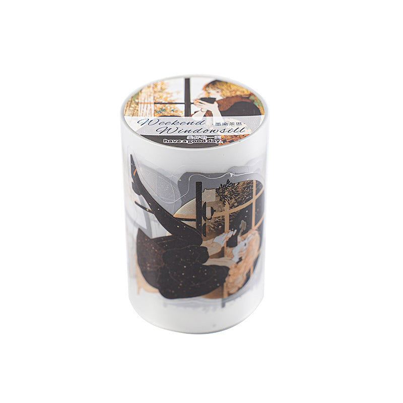 PET Tape Weekend Windowsill Series Girls, 2m - ViktaShop