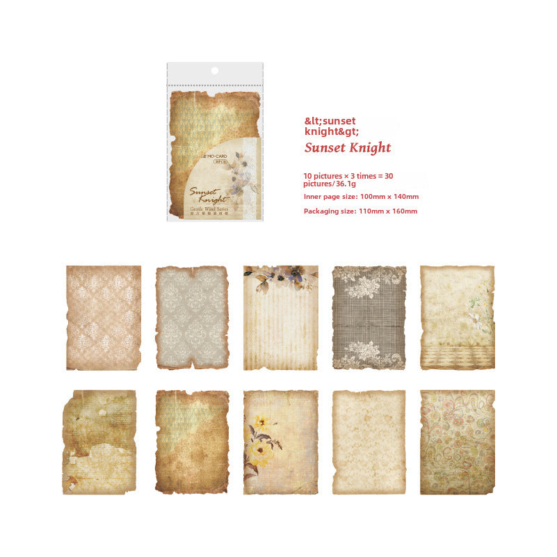 Vintage Material Paper – Soft Wind Series 30 Sheets