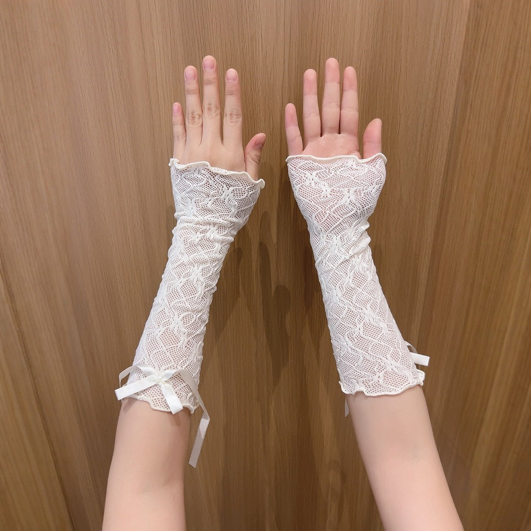 Millennium Y2K Lace Bow Strap Hand Sleeve - ViktaShop