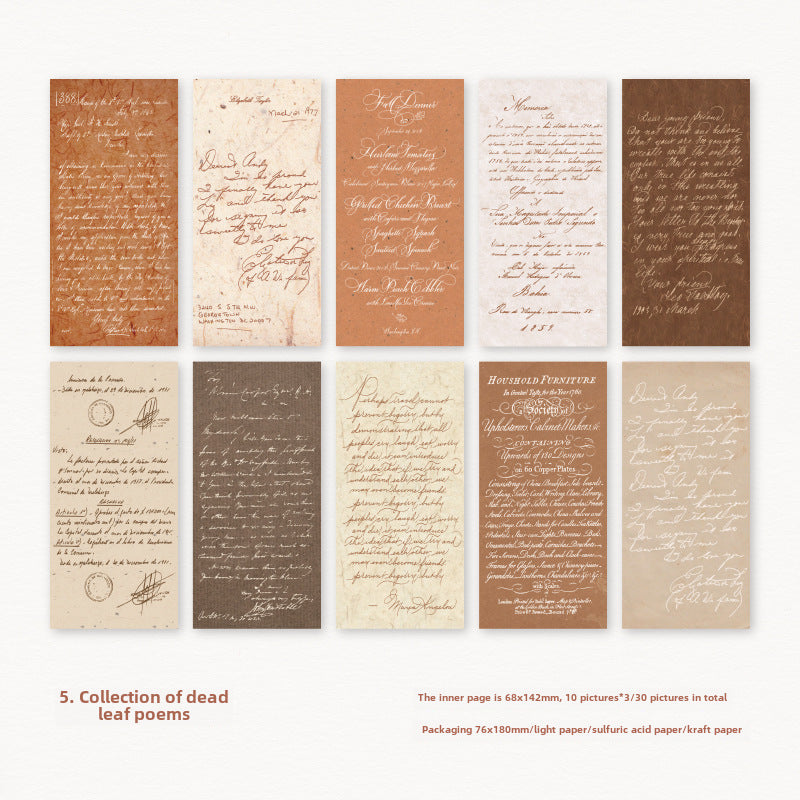 Vintage Material Paper Book – 100 pcs - ViktaShop