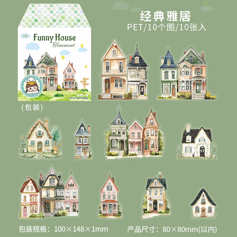 Fun House Series PET Stickers - ViktaShop