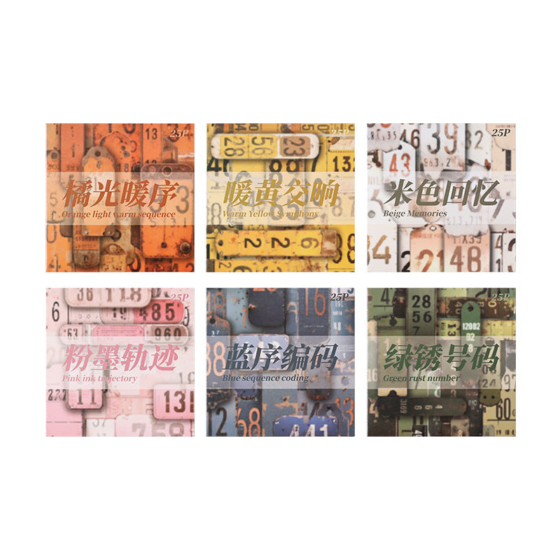 Retro Number Label Stickers – Digital Deconstruction Series - ViktaShop