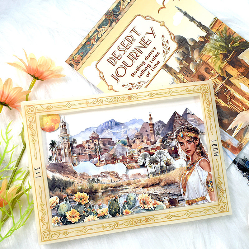 Sticker Book – Retro Figure & Flower Die-Cut, Hand Account PET Stickers - ViktaShop
