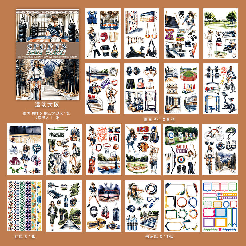 European & American Landscape Sticker Book – PET Collage - ViktaShop