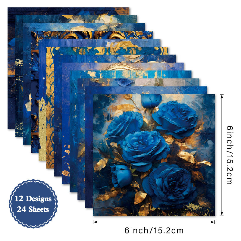 Royal Background Paper – Single-Sided, 24 Sheets - ViktaShop