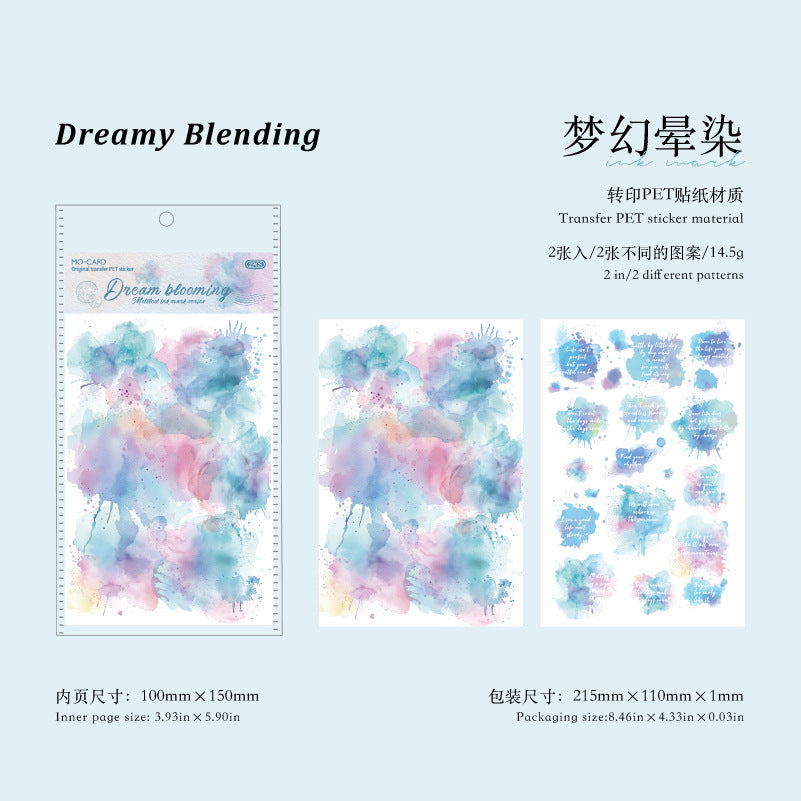 PET Stickers – Watercolor Retro Decorative Set - ViktaShop
