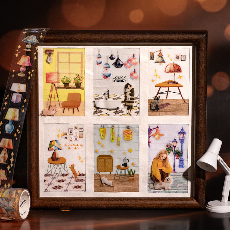 Lighting Die-Cut Tape – Light Story Series, Landscape Collage, 6 Options - ViktaShop