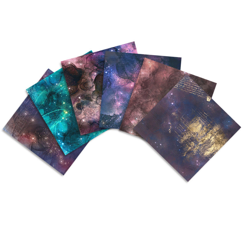 Galaxy DIY Photo Album Background Paper Pattern Paper - 24 Sheets - ViktaShop