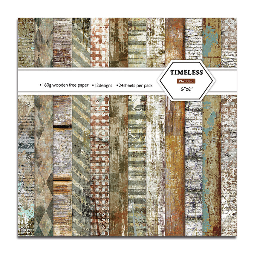 Timeless DIY Album Scrapbook Pattern Paper - 24 Sheets - ViktaShop