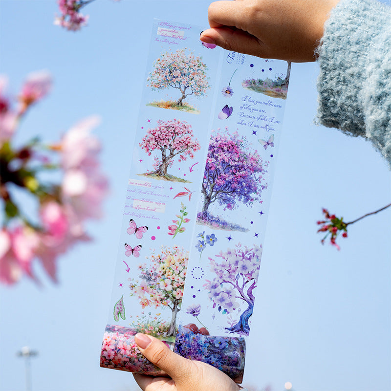 PET Tape – Blooming Forest Tree Series, 2m - ViktaShop