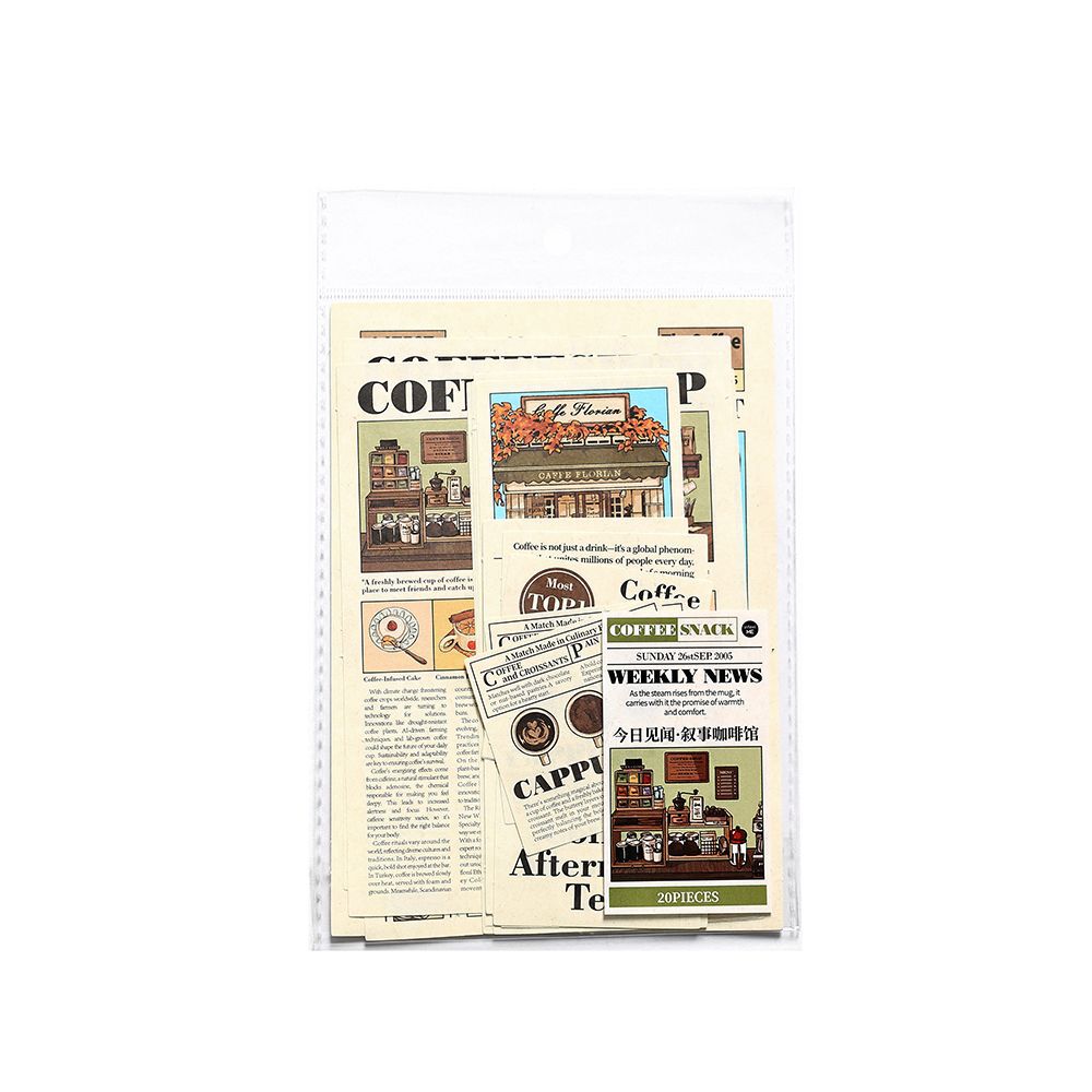 Writable Material Pack - Light Retro Series, 20 Pcs - ViktaShop