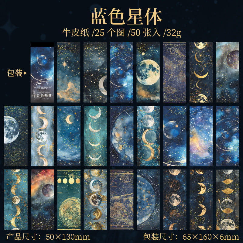 Gilded Stickers – Moon Shadow Series, 6 Options - ViktaShop