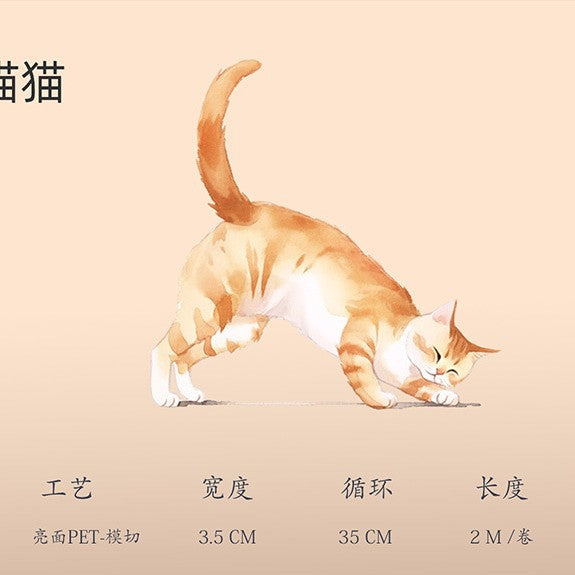 Cat Tape PET stickers Die Cutting