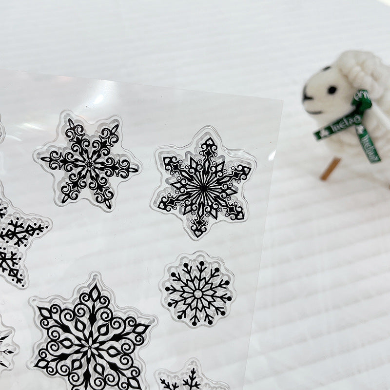 Snowflake Transparent Silicone Stamp - ViktaShop