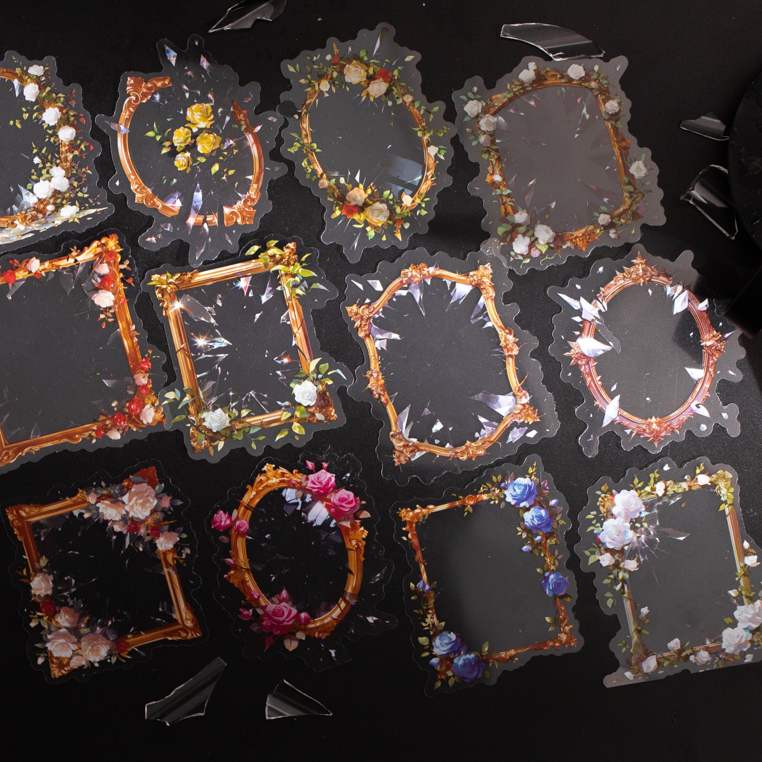 Broken Rose Photo Frame Stickers – 4 Designs - ViktaShop