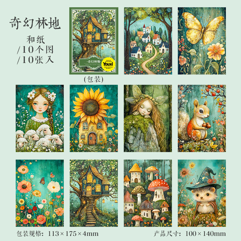 Fairy Tale Whisper Series Retro Material Stickers 6 Styles 10 psc