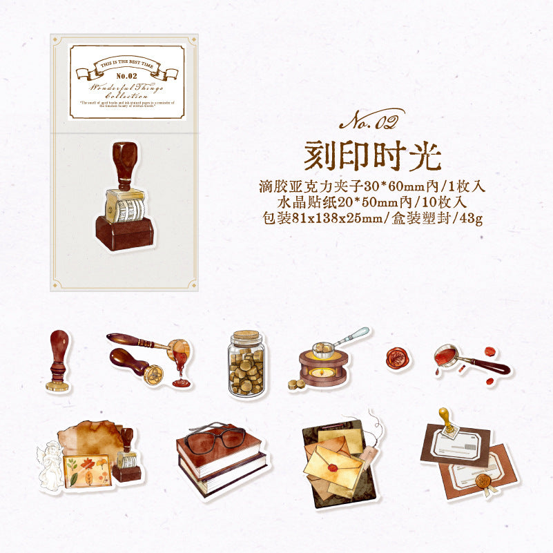 Epoxy Stickers – Twilight Good Time Series, European Retro Style, 6 Options - ViktaShop