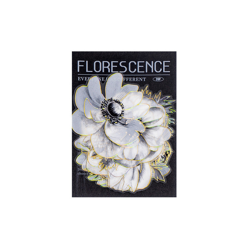 PET Stickers – Night Flowers Series, 6 Options - ViktaShop
