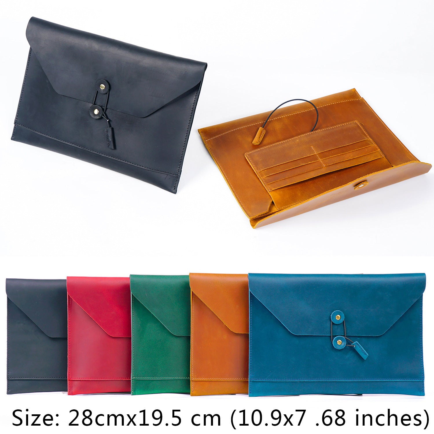 First Layer Cowhide Scrapbook Tool Bag – Portable Laptop & File Organizer - ViktaShop