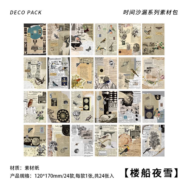 Retro decorative material paper